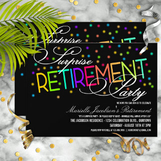 Invitaciones a la fiesta de retiro sorpresa