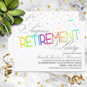 Invitaciones a la fiesta de retiro sorpresa