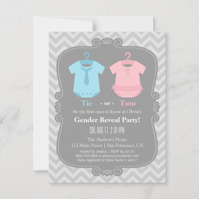 Invitaciones a la fiesta de revelación de género C (Anverso)