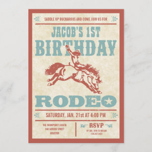 Invitaciones a la fiesta de rodeo de cumpleaños