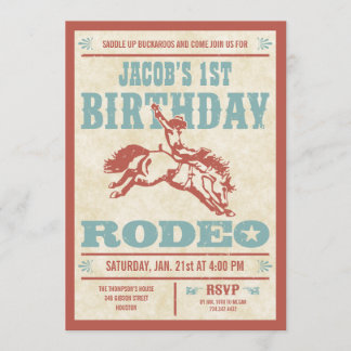 Invitaciones a la fiesta de rodeo de cumpleaños