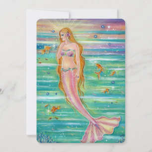 Invitaciones a la fiesta de sirena marina de la pu