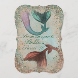 Invitaciones a la fiesta de sirenas bajo el mar