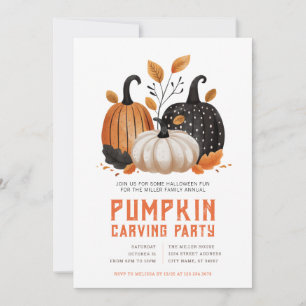 Invitaciones a la fiesta de tallado de calabazas d