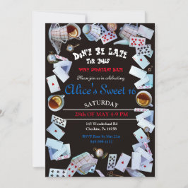 Invitaciones a la fiesta de té de Alicia en el paí