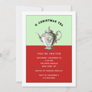 Invitaciones a la fiesta de té de Navidad
