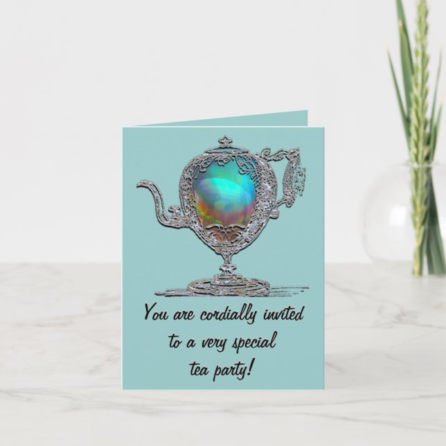 Invitaciones a la Fiesta de Tetera de Victoria (Anverso)