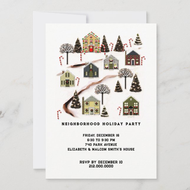 Invitaciones a la fiesta de vacaciones (Anverso)