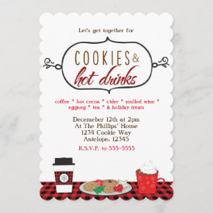 Invitaciones a la fiesta de vacaciones de galletas