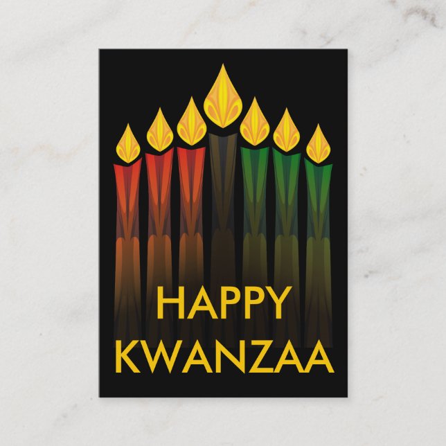 invitaciones a la fiesta de velas de kwanzaa (Anverso)