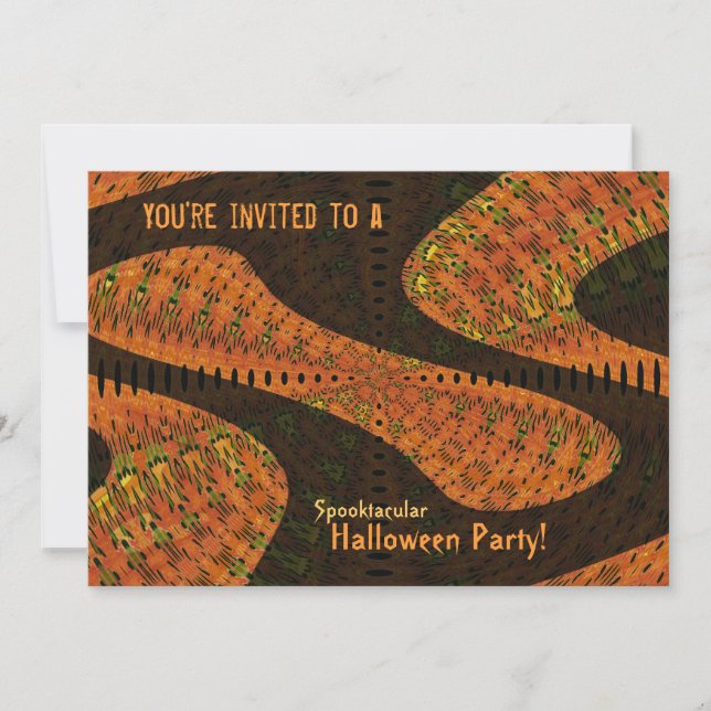 Invitaciones a la fiesta de viaje de Halloween (Anverso)