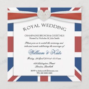 Invitaciones a la fiesta de William & Kate Boda Wa