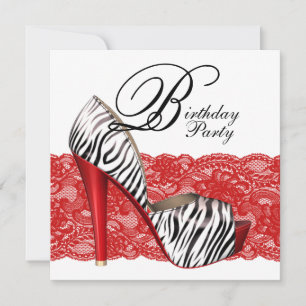 Invitaciones a la fiesta de zapatos de tacón alto
