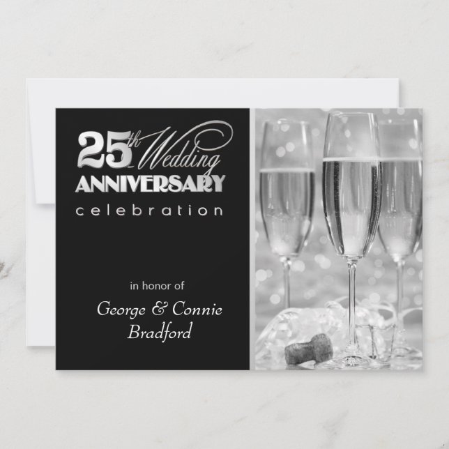 Invitaciones a la fiesta del 25º aniversario - Per (Anverso)