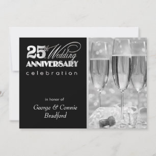 Invitaciones a la fiesta del 25º aniversario - Per
