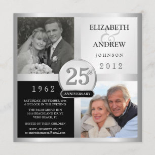 Invitaciones a la Fiesta del 25 Aniversario - 2 fo