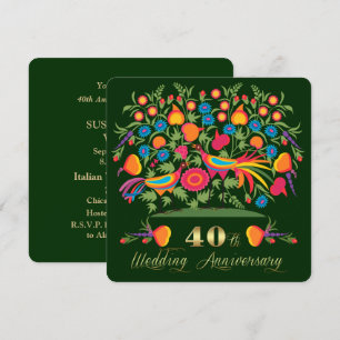Invitaciones a la fiesta del 40º aniversario de bo