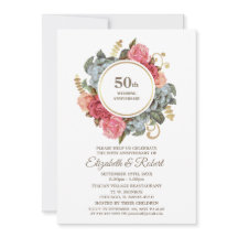 Invitaciones a la fiesta del 50 aniversario de bod