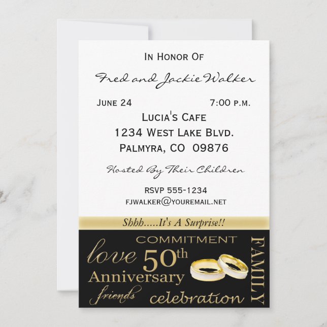 Invitaciones a la fiesta del 50 aniversario de Sur (Anverso)