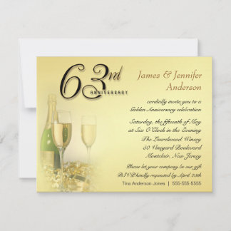 Invitaciones a la fiesta del 63º aniversario de bo