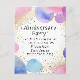 Invitaciones a la fiesta del aniversario