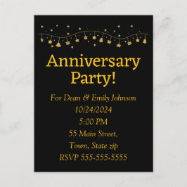 Invitaciones a la fiesta del aniversario