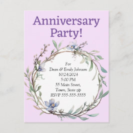 Invitaciones a la fiesta del aniversario