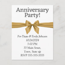 Invitaciones a la fiesta del aniversario