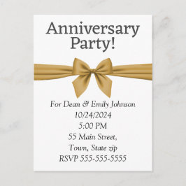 Invitaciones a la fiesta del aniversario