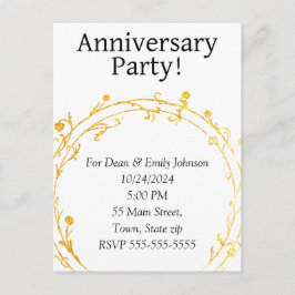 Invitaciones a la fiesta del aniversario