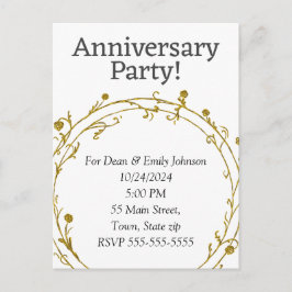Invitaciones a la fiesta del aniversario