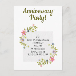 Invitaciones a la fiesta del aniversario