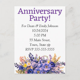 Invitaciones a la fiesta del aniversario