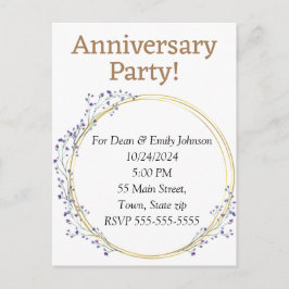 Invitaciones a la fiesta del aniversario