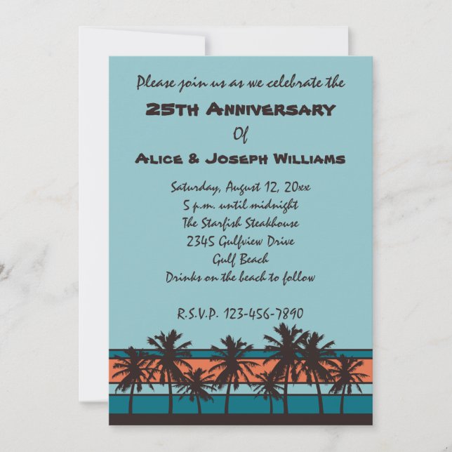 Invitaciones a la fiesta del aniversario de la pla (Anverso)