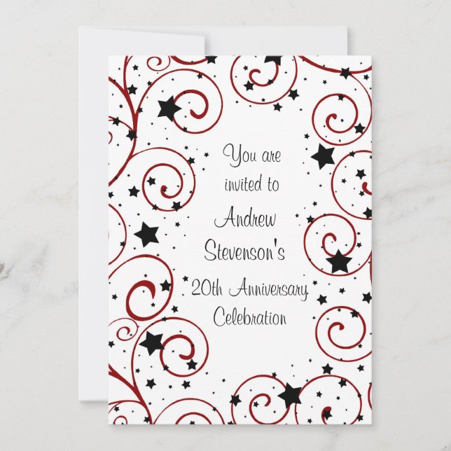 Invitaciones a la fiesta del aniversario del emple (Anverso)