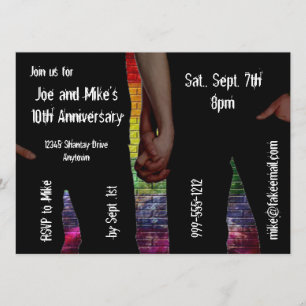 Invitaciones a la fiesta del aniversario gay