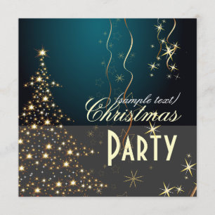 Invitaciones a la fiesta del árbol de Navidad bril