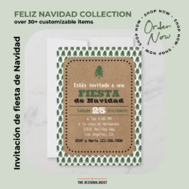 Invitaciones a la Fiesta del Árbol de Navidad de F