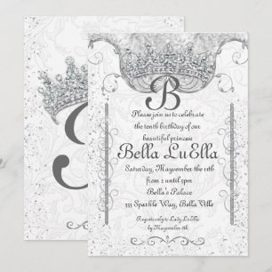 Invitaciones a la fiesta del diamante Princess Bli