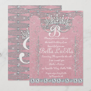 Invitaciones a la fiesta del diamante Princess Bli