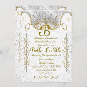 Invitaciones a la fiesta del diamante Princess Bli