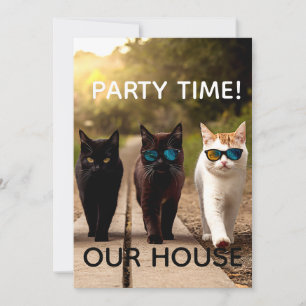 INVITACIONES A LA FIESTA DEL GATO GENIAL