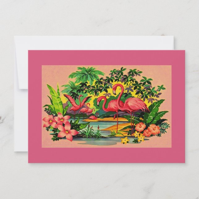 Invitaciones a la fiesta del grupo de Bonitos Retr (Anverso)