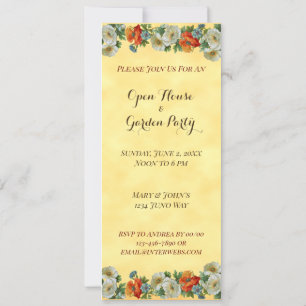 Invitaciones a la fiesta del jardín de la casa abi
