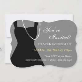 Invitaciones a la Fiesta del Pequeño Vestido Negro