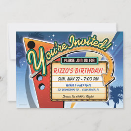 Invitaciones a la fiesta del Rótulo de Neón Vintag