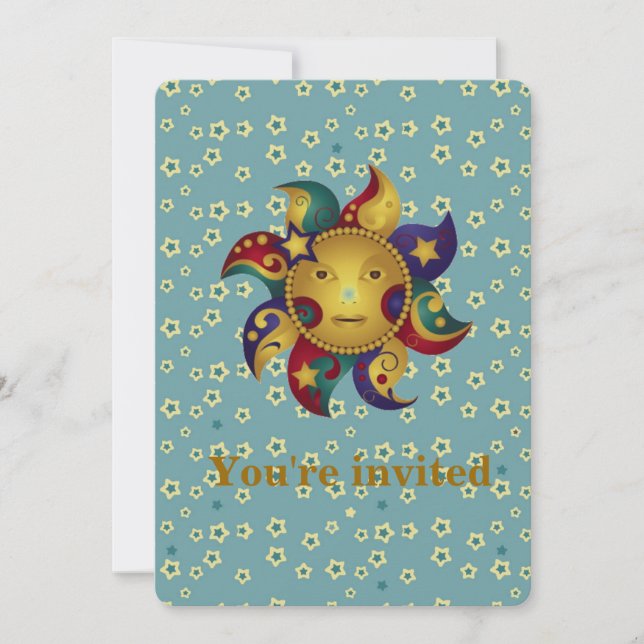 Invitaciones a la Fiesta del Sol la Luna y las Est (Anverso)