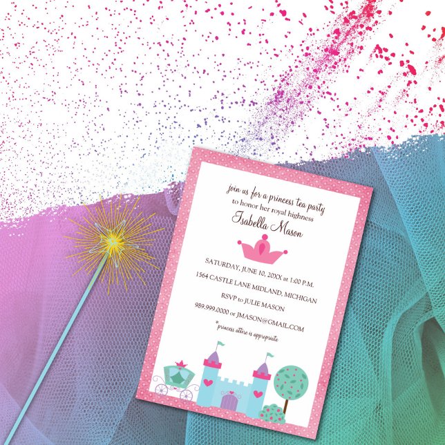 Invitaciones a la fiesta del té de la Princesa (Subido por el creador)