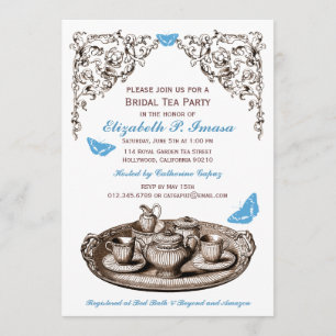 Invitaciones a la fiesta del té de novia en el jar